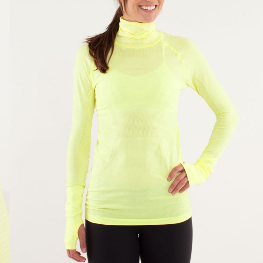 Lululemon Swiftly Turtleneck in Clarity Yellow Sz 8